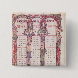 Canon tables of the Evangelists 15 Cm Square Badge