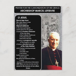 Canonisation of Archbishop Marcel Lefebvre Postcard