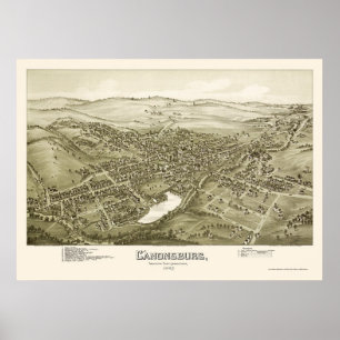 Canonsburg, PA Panoramic Map - 1897 Poster
