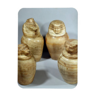 Canopic jars of Hor-ir-aa, Saite (alabaster) Magnet