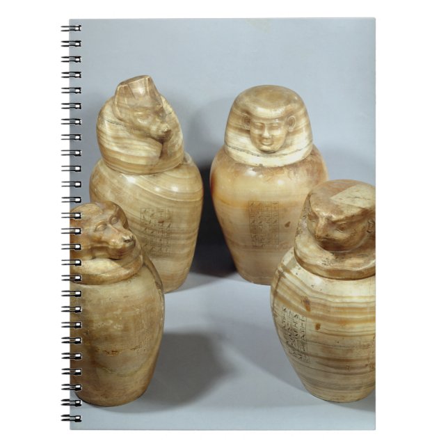 Canopic jars of Hor-ir-aa, Saite (alabaster) Notebook (Front)