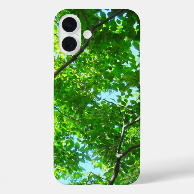 Canopy of Green, Leafy Branches with Blue Sky    Case-Mate iPhone Case (Back)