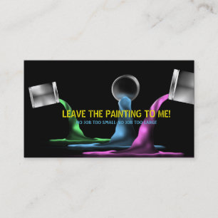 Cans of Pouring Paint Painter Business Card