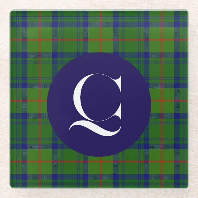 Canstoun Monogrammed Glass Coaster (Front)