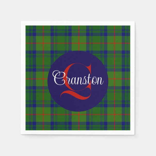 Canstoun Monogrammed Napkin (Front)