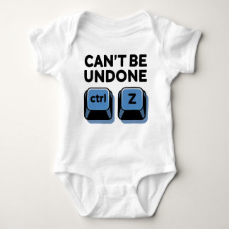 Can't Be Undone - Funny Ctrl + Z Keyboard Jokes Baby Bodysuit