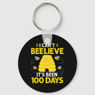 Can't Beelieve Its Been 100 Days Bees 100th Day Of Key Ring