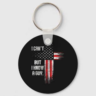 Cant But Know A Guy Jesus Cross Christian Believer Key Ring