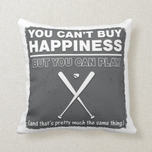 Can't Buy Happiness Baseball Cushion