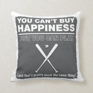 Can't Buy Happiness Baseball Cushion