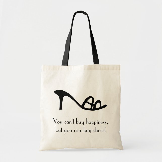 Can't Buy Happiness (Shoes) Tote Bag (Front)