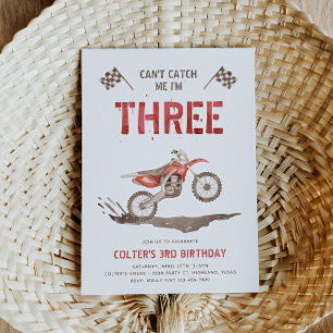 Can't Catch Me Dirt Bike Invitation