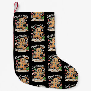 Can't Catch Me Gingerbread Christmas Xmas Holiday Small Christmas Stocking