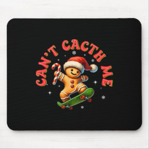 Can't Catch Me Groovy Christmas Gingerbread Man Bo Mouse Pad