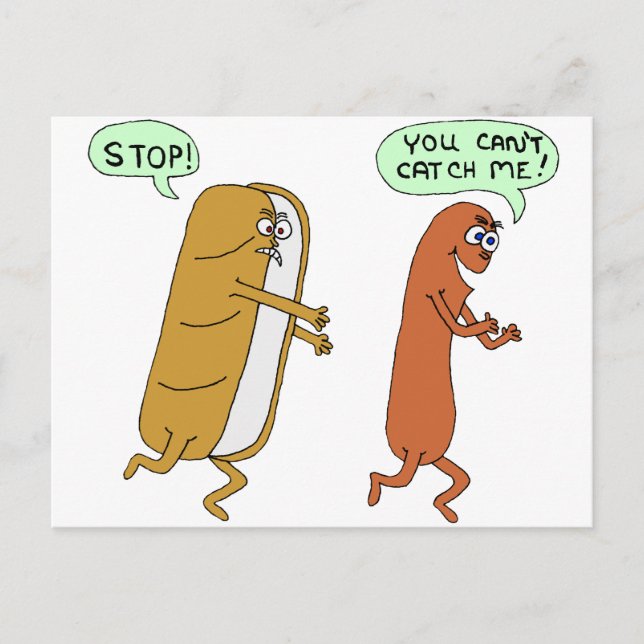 can't catch me postcard (Front)