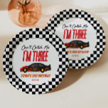 Can't Catch Me Red Race Car 3rd Birthday Party Paper Plate<br><div class="desc">This is a Can't Catch Me Red Flame Race Car 3rd Birthday Party Paper Plates!</div>