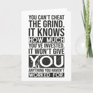 Can't Cheat The Grind - Gym, Hustle, Success Card