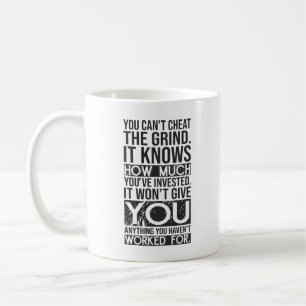 Can't Cheat The Grind - Gym, Hustle, Success Coffee Mug