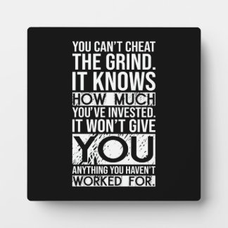 Can't Cheat The Grind - Gym, Hustle, Success Plaque