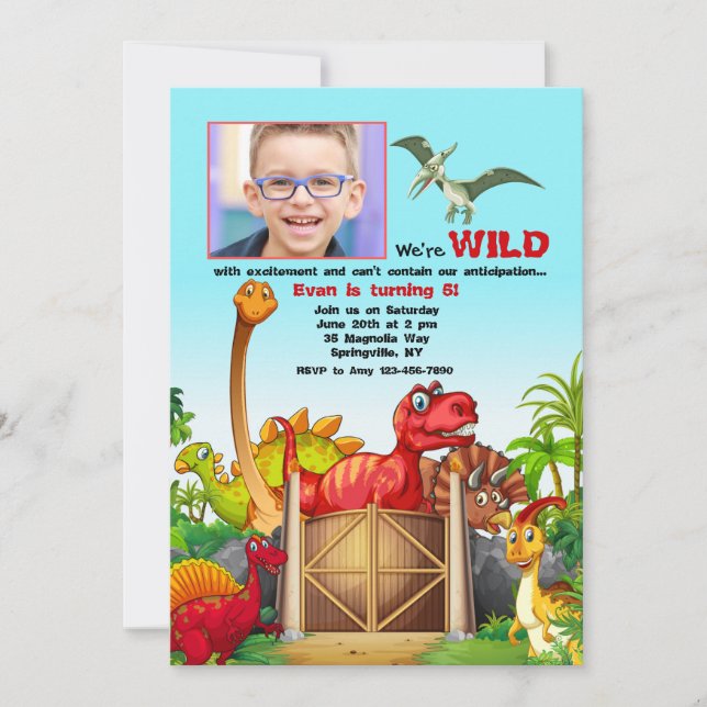 Can't Contain The Excitement Photo Invitation (Front)