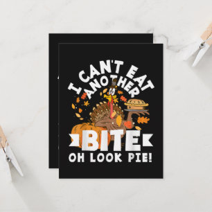 Can't Eat Another Bite Oh Look Pie Funny Invitation