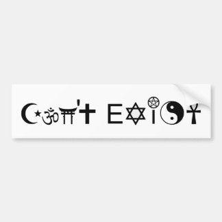 Can't Exist Bumper Sticker