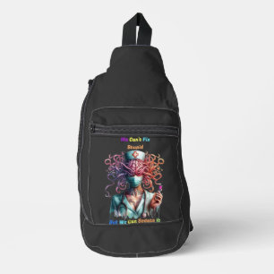 Can't Fix Stupid Surreal Medical Mind Sling Bag
