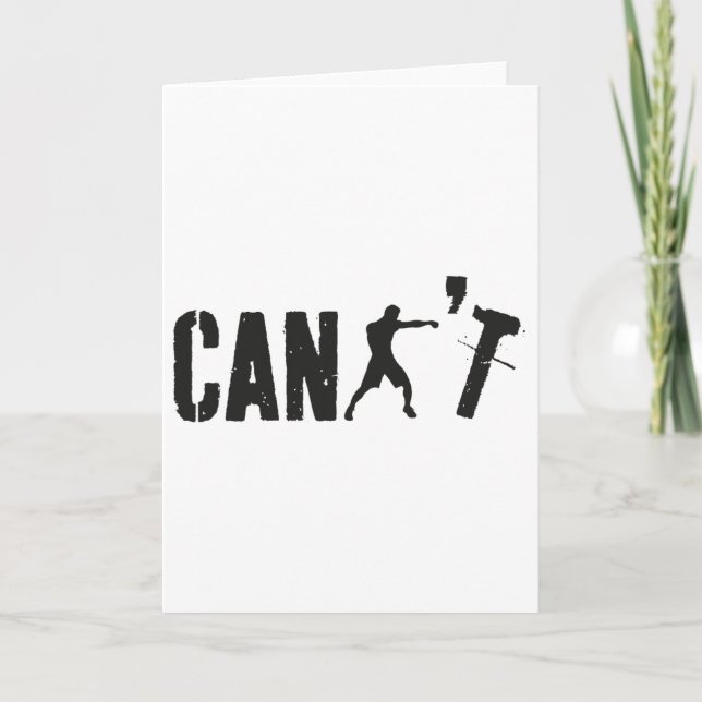Can't Funny Boxing Coach Boxing Trainer Boxer Play Card (Front)