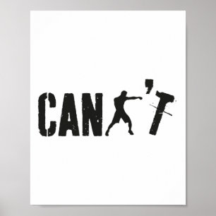 Can't Funny Boxing Coach Boxing Trainer Boxer Play Poster