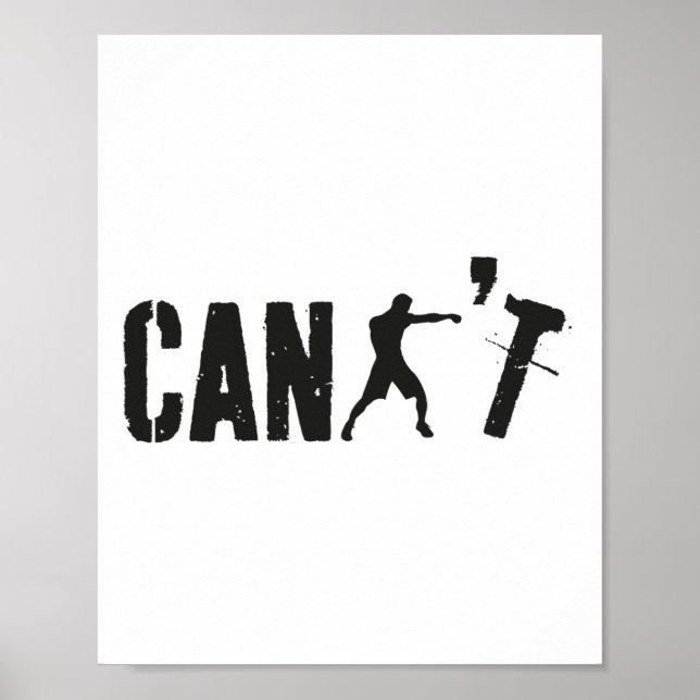 Can't Funny Boxing Coach Boxing Trainer Boxer Play Poster (Front)