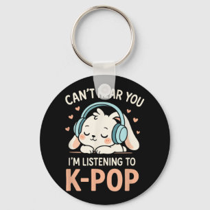 Cant Hear You - Cute Rabbit Kawaii K-pop Teen Key Ring