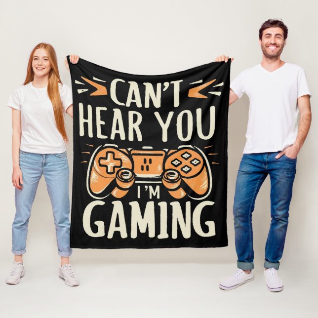 Can't Hear You I m Gaming Fleece Blanket (In Situ)