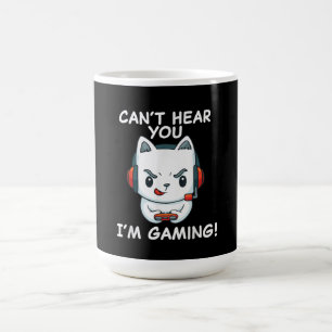 Cant Hear You Im Gaming   Cat Gamer gift Coffee Mug