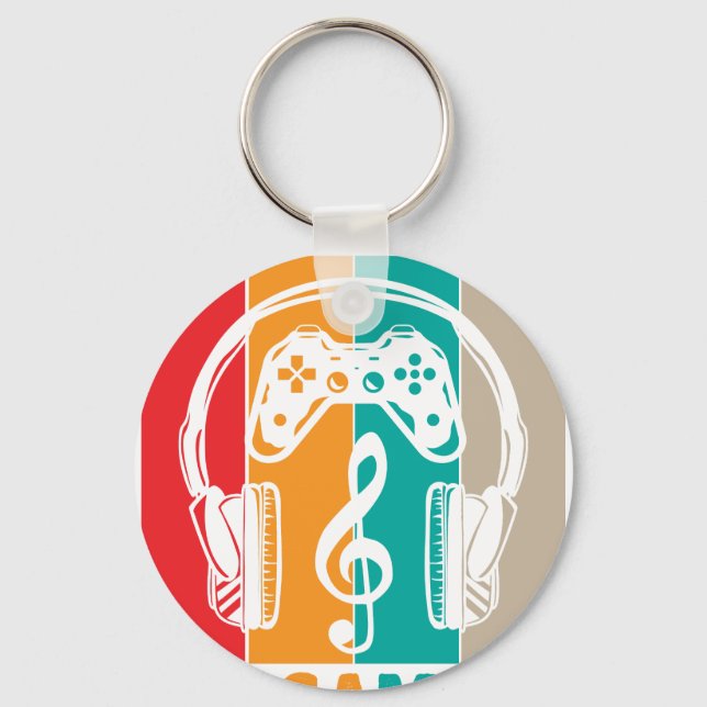 Cant Hear You Im Gaming Key Ring (Front)