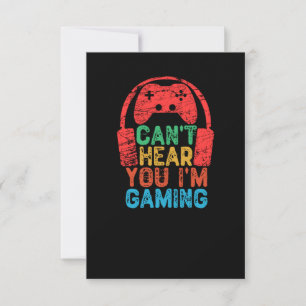 Can't Hear You I'm Gaming Thank You Card