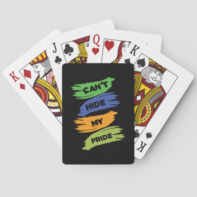 Can't Hide My Pride | LGBTQ | Gay Pride Playing Cards (Back)