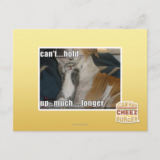 Can't Hold Up Much Longer Postcard (Front)