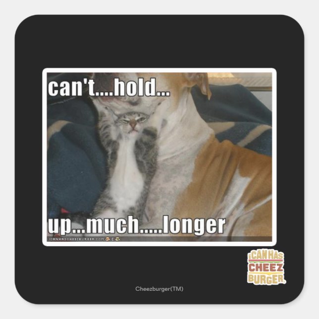 Can't Hold Up Much Longer Square Sticker (Front)
