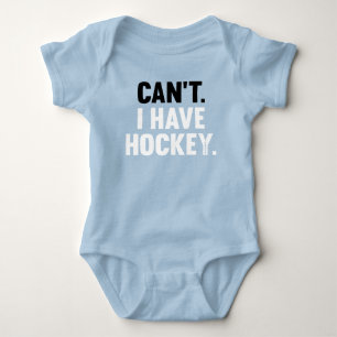 Can't I Have Hockey Funny Infant Dark Colours Baby Bodysuit