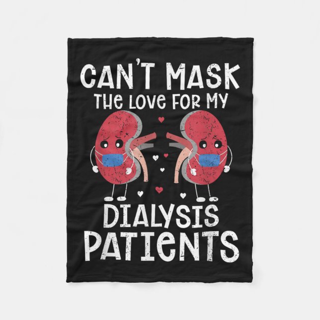 Cant Mask The Love Dialysis Tech  Fleece Blanket (Front)