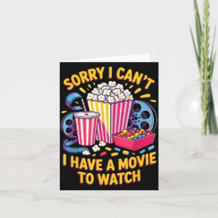 Can't movie to watch film movie food night snack card