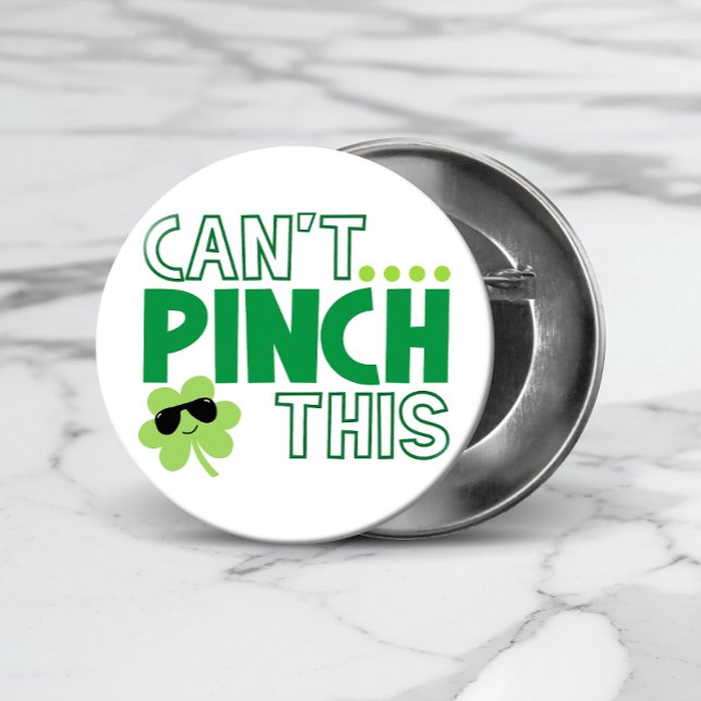 Can't Pinch This Cool Irish Clover 7.5 Cm Round Badge (Creator Uploaded)