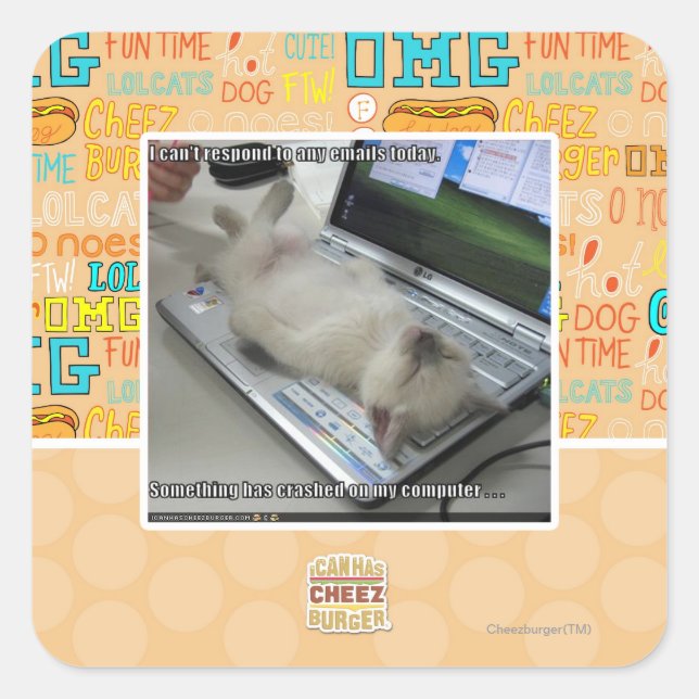 Can't respond square sticker (Front)