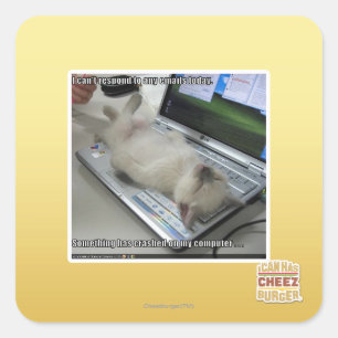 Can't respond square sticker