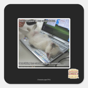 Can't respond square sticker