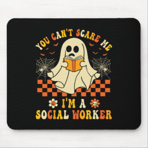 Can't Scare Me Im A School Social Worker Halloween Mouse Pad