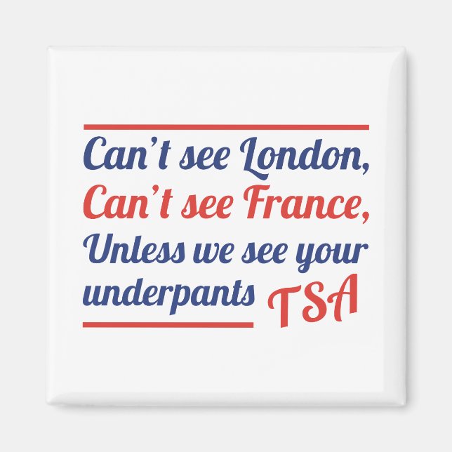 Can't See London Magnet (Front)