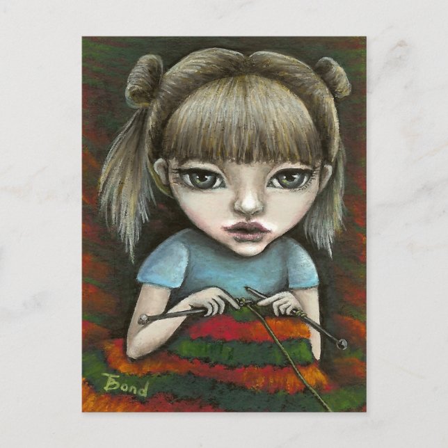 can't stop knitting postcard (Front)