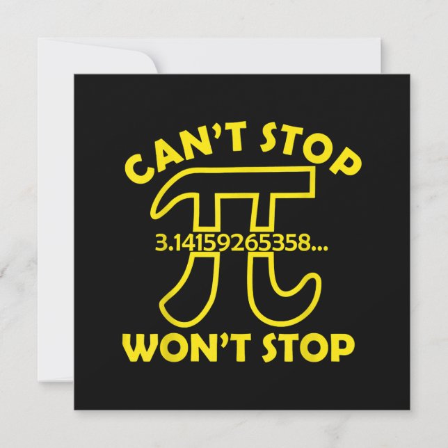 Can't Stop Pi Won't Stop Math School (Front)