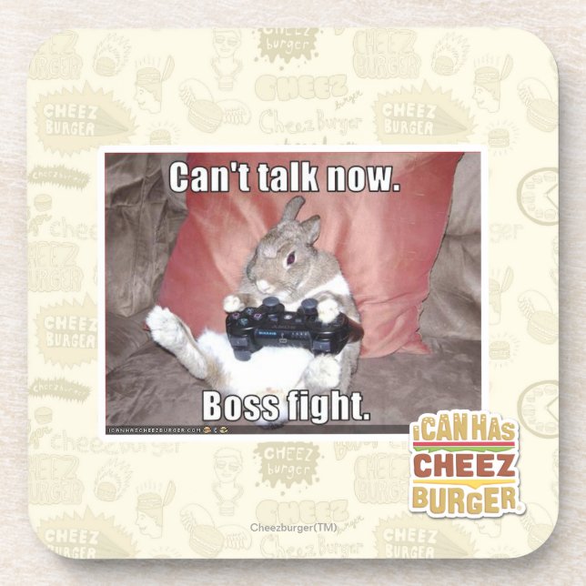 Can't talk now, boss fight. coaster (Front)